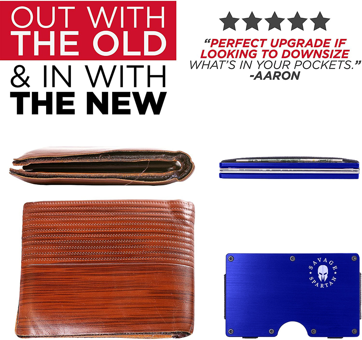 Blue Tactical Wallet - with Cash Strap