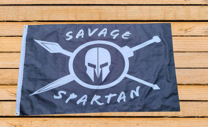 Savage Spartan Sword and Spear Flag