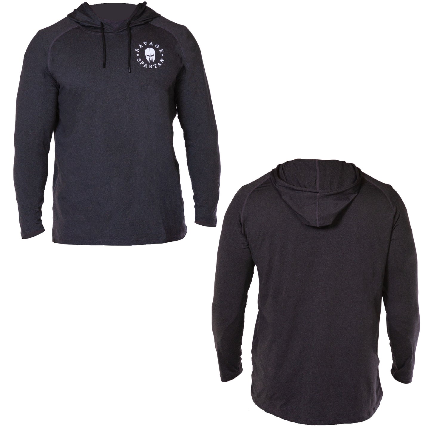 the spartan sweatshirt is created with athletic build in mind and features a longer torso and broad shoulders