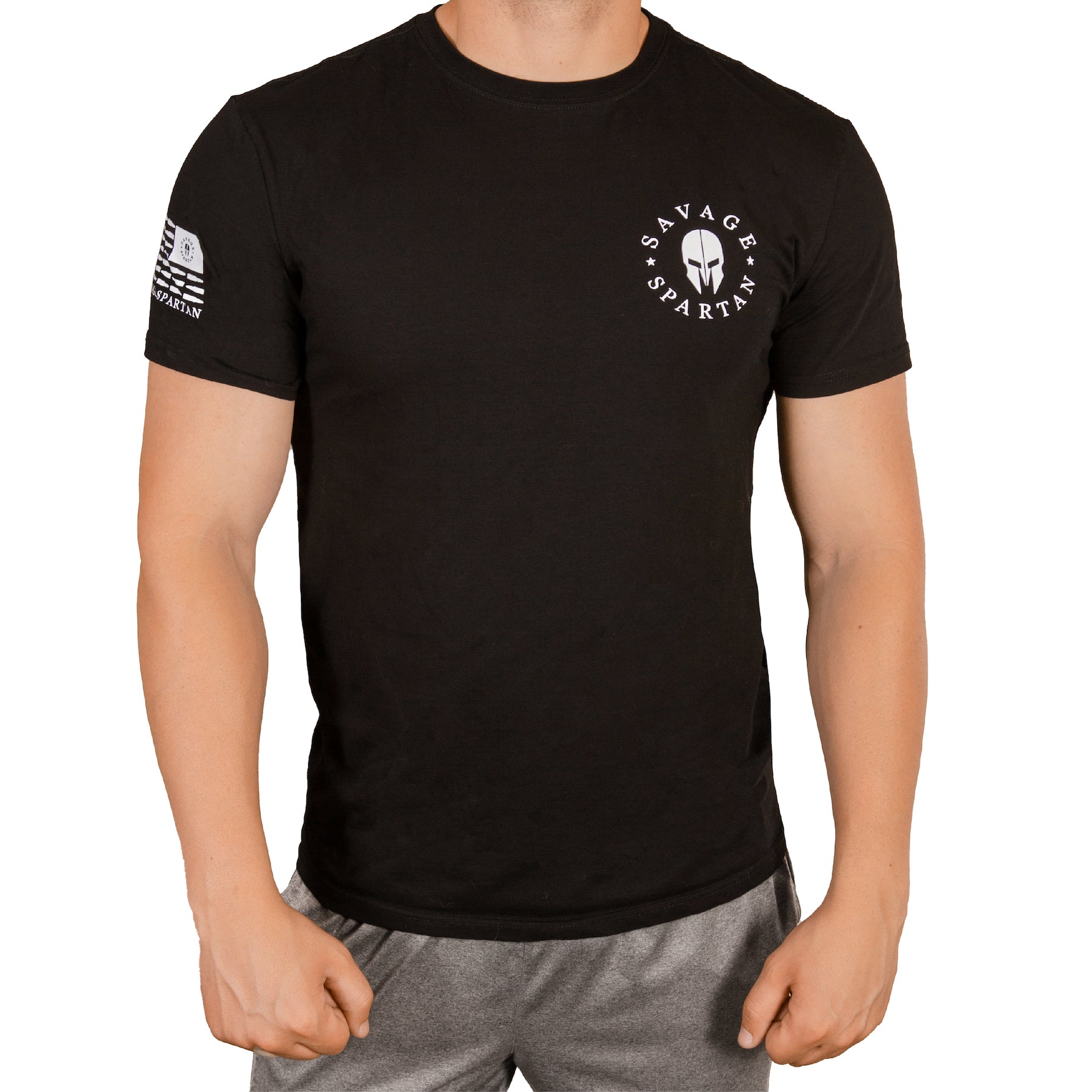 Savage Spartan - Bullet Sleeve Logo T-Shirt