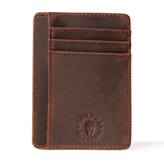 savage spartan slim leather wallet